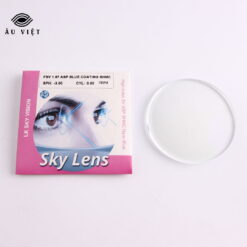 Tròng kính đơn tròng Sky Lens UV400 Nano Blue SHMC (Hàn Quốc)
