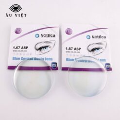 Tròng kính Nottica chiết suất 1.67 ASP Blue Control Resin Lens